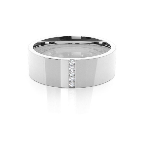 7.00mm Studded Comfort Fit Mens Wedding Band
