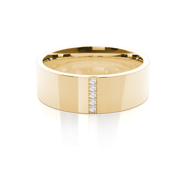 7.00mm Studded Comfort Fit Mens Wedding Band
