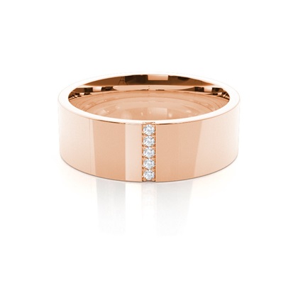 7.00mm Studded Comfort Fit Mens Wedding Band