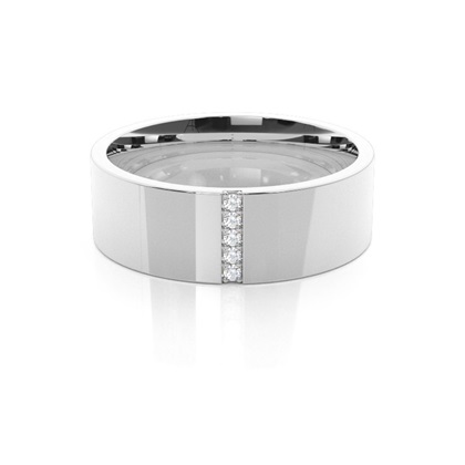 Round Diamond Mens Wedding Rings & Bands