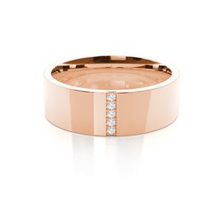 Bequem geschliffener diamanten Herren Trauring