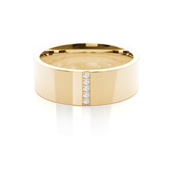 Bequem geschliffener diamanten Herren Trauring