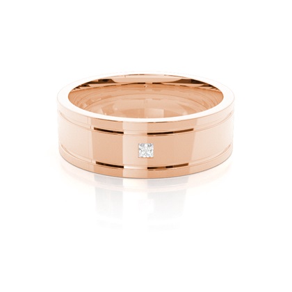 Men's Rose Gold Wedding Rings & Bands