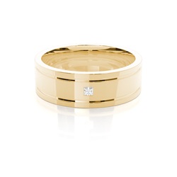7.00mm Studded Comfort Fit Mens Wedding Band