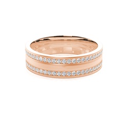 Bequem geschliffener diamanten Herren Trauring