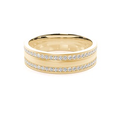 Bequem geschliffener diamanten Herren Trauring