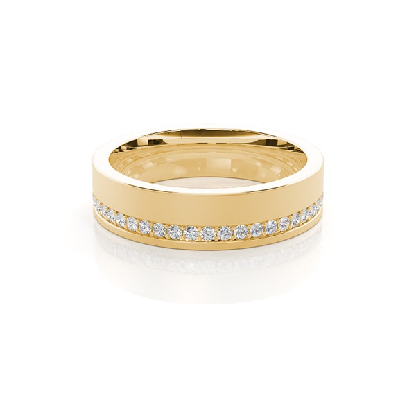 Studded Comfort Fit Mens Wedding Band