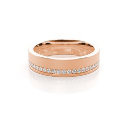 Studded Comfort Fit Mens Wedding Band