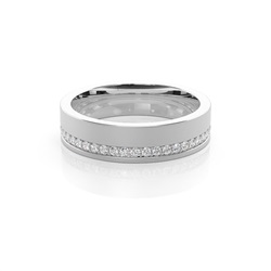 Bequem geschliffener diamanten Herren Trauring