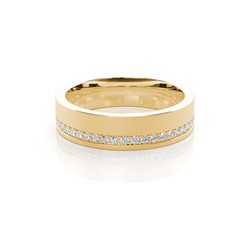 Studded Comfort Fit Mens Wedding Band