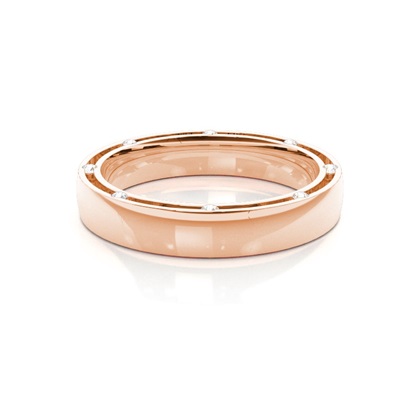 Rose Gold Men's Contemporary Wedding Rings 