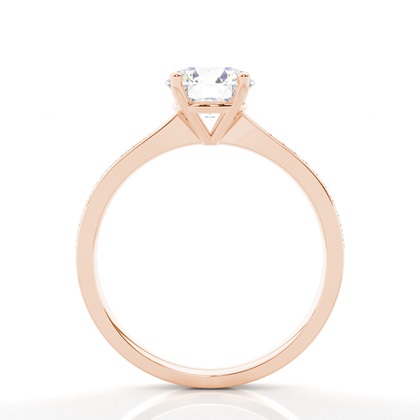 Rose Gold Side Stone Diamond Rings