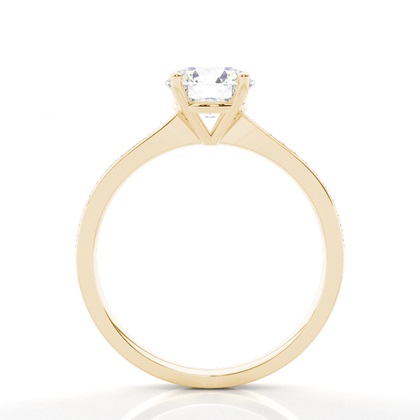 Yellow Gold Side Stone Diamond Rings
