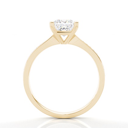Yellow Gold Side Stone Diamond Rings