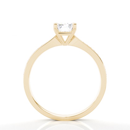 Yellow Gold Side Stone Diamond Rings