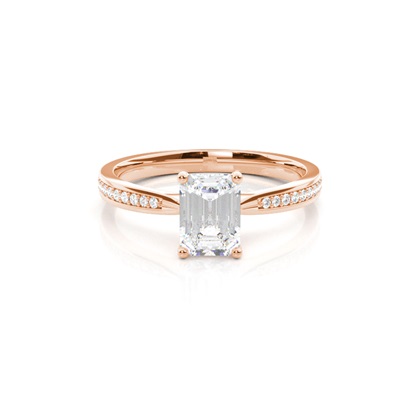 Emerald Cut Diamond Engagement Rings