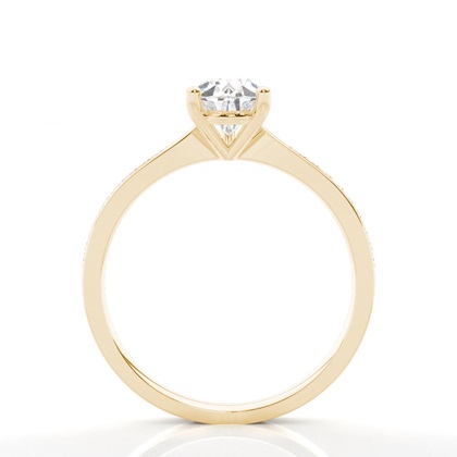 Diamant Verlobungsring in einer Krappenfassung mit Schulter Diamanten