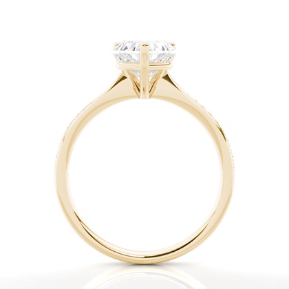 White Gold Round Side Stone Diamond Engagement Ring