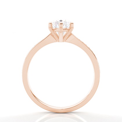 Rose Gold Side Stone Diamond Rings