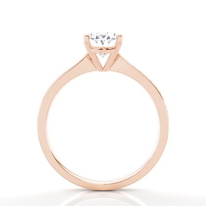 Rose Gold Side Stone Diamond Rings