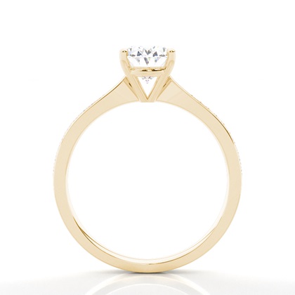 Yellow Gold Side Stone Diamond Rings