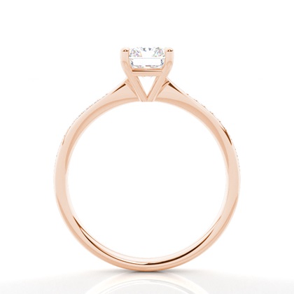 Rose Gold Side Stone Diamond Rings