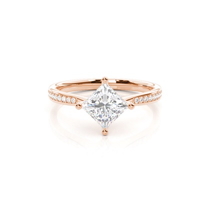 Rose Gold Side Stone Diamond Rings