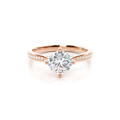 Rose Gold Side Stone Diamond Rings