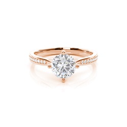 White Gold Princess Side Stone Moissanite Engagement Ring
