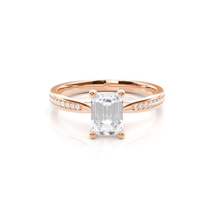 Rose Gold Side Stone Diamond Rings