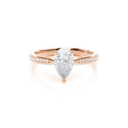 White Gold Princess Side Stone Moissanite Engagement Ring