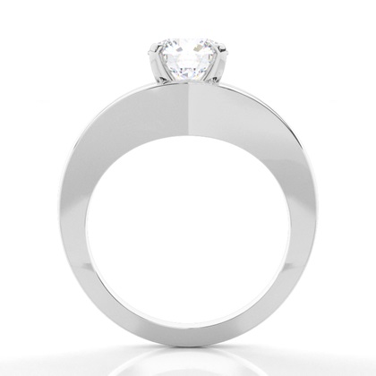 White Gold Moissanite Engagement Ring