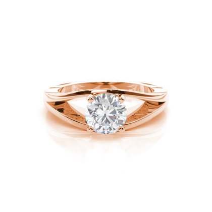 Rose Gold Solitaire Diamond Rings