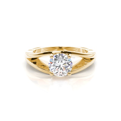 Yellow Gold Solitaire Diamond Engagement Rings