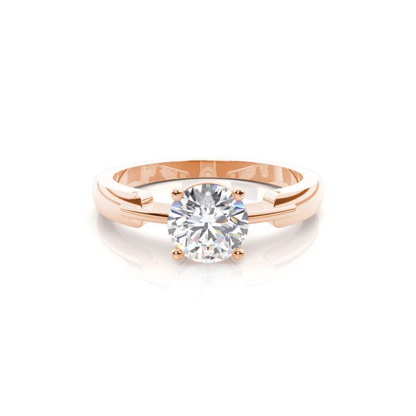White Gold Round Diamond Engagement Ring