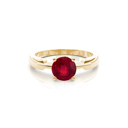 Yellow Gold Ruby Diamond Rings