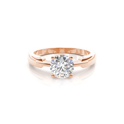 Rose Gold Solitaire Diamond Rings