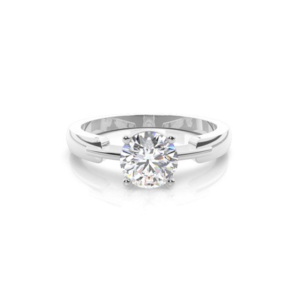 White Gold Round Diamond Engagement Ring