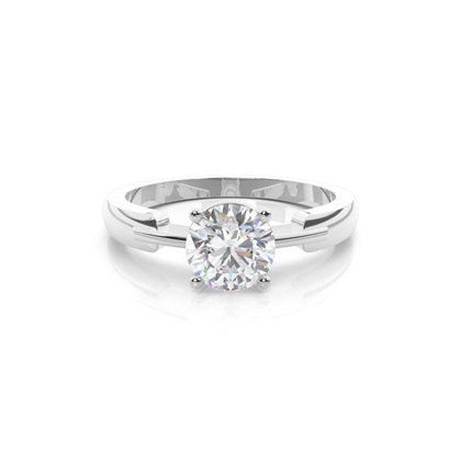 White Gold Moissanite Engagement Ring