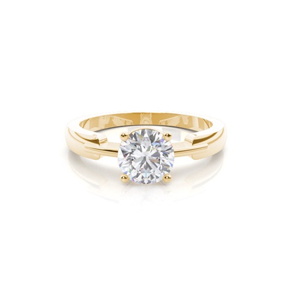 White Gold Moissanite Engagement Ring