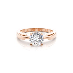 Diamantenring in einer Krappenfassung