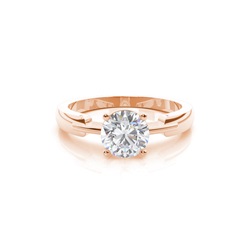 White Gold Moissanite Engagement Ring
