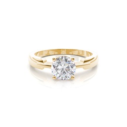 White Gold Moissanite Engagement Ring