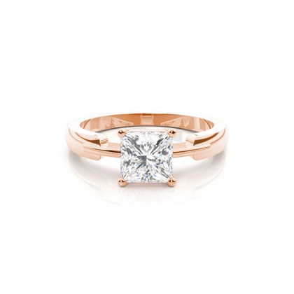 Rose Gold Solitaire Diamond Rings