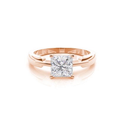 White Gold Moissanite Engagement Ring