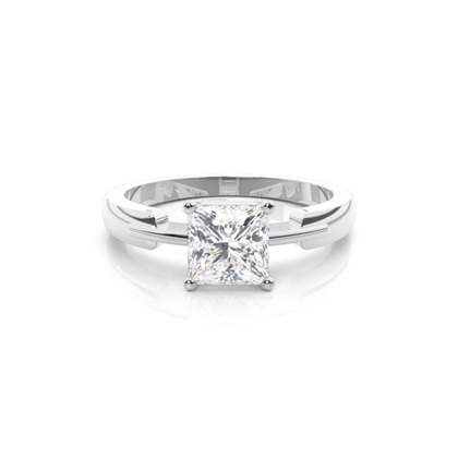 Princess Solitaire Diamond Rings 