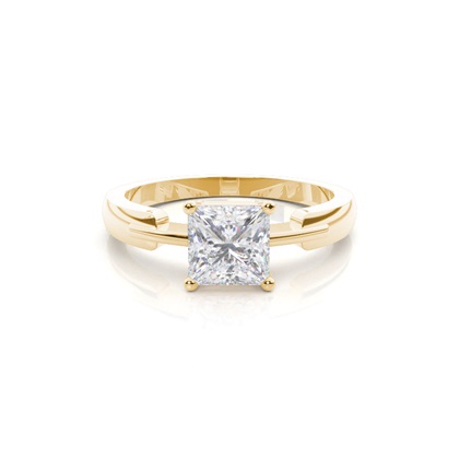 White Gold Moissanite Engagement Ring