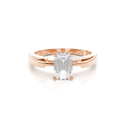 Emerald Solitaire Diamond Rings