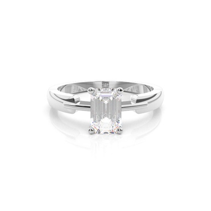 Emerald Solitaire Diamond Rings