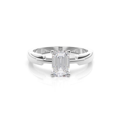 White Gold Moissanite Engagement Ring